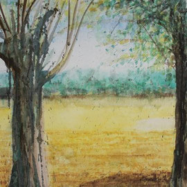 Rednitzgrund, Wasserfarbe, 50x50, 2001