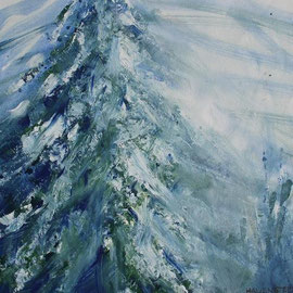 Tanne, Acryl, 30x30, 2009
