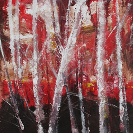Birken, Acryl, 30x30, 2011