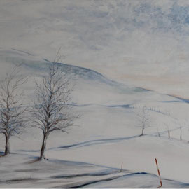 Fränkischer Winter, Acryl,100x120, 2010