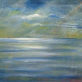 Wolke und Meer, Acryl unf mischtechnik, 50x60, 2010