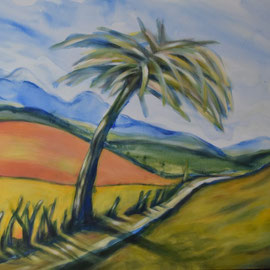 Palme, Acryl, 80x100, 2023