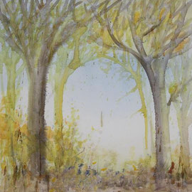 Lichtung, Wasserfarbe, 50x60, 2000