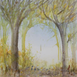 Lichtung, Wasserfarbe, 50x60, 2000