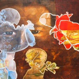 L mut i la popes, 170 x 100 cm, Acryl/Ölpastell auf Leinwand, 2011