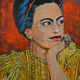 Frida Kahlo II 90 x 90 cm