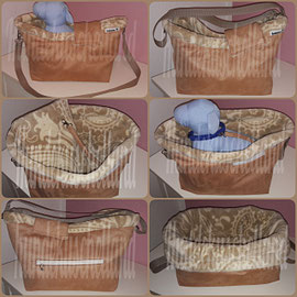 Multi- Tasche ,Gr. S. beige /Kamel , 89,95€ Microvelour/Kuschelplüsch