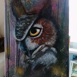 Eule - 50x70cm: Fr. 330.00