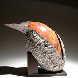 "Cocon frêne" loupe de frêne - h 34 cm - 2007