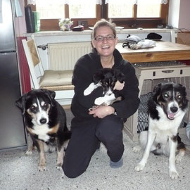 Terry, Frauchen Dani, Brax und Kumpel Lu