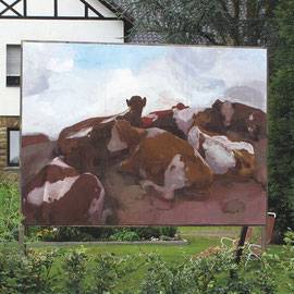 O.T. (Arbeitstitel: Kuhberg), 2010/11, Acryl auf Holz, 260 x 360 cm