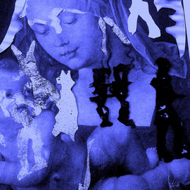 no beginning no end 2019  Acryl, Collage, Fotografie