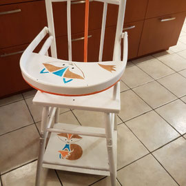 Peindre une chaise bébé La Métamorphose du Temps