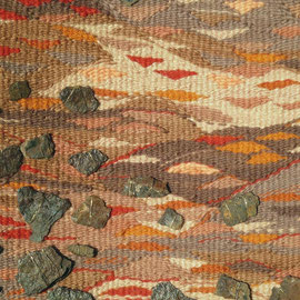 Detail aus "Erde: La Tène" (2011/2012), Freie Gobelinweberei, 34  x 42 cm