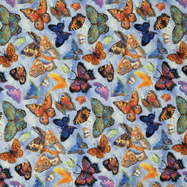 Patchwork-Stoff Schmetterlinge