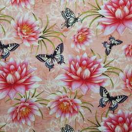 Patchwork-Stoff Seerosen
