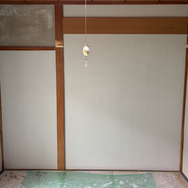 和室　左官塗り替え　漆喰仕上げ
