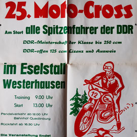 Ein Plakat zur Motorcross- Veranstaltung aus dem Jahr 1987 