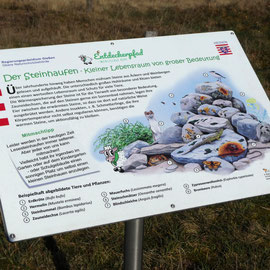 Eine der Info-Tafeln des Entdeckerpfades 