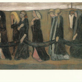 モーダ―ゾーン画「嘆く女たちの行列」（１９０２年頃）。私の好きな作品の一つ。