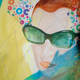 Acryl/Collage auf Papier 50x65cm (verkauft)