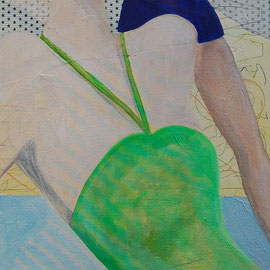 Acryl/Collage auf Leinwand 40x120cm