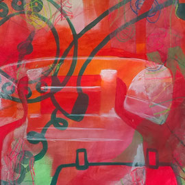 Acryl/Collage auf Papier 56x76cm