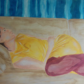 Selbstporträt - Acryl auf Leinwand 120x100cm (auf ewig mein!)