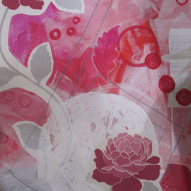 Acryl/Collage auf Papier 50x65cm (verkauft)