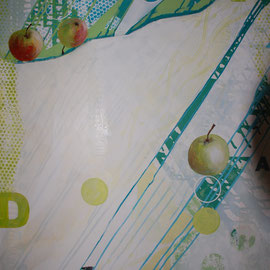 Acryl/Collage auf Leinwand 80x120cm (verkauft)