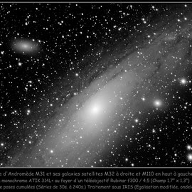 M31 - Galaxie d'Andromède (avec M32 et M110)