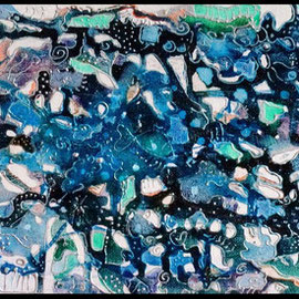 Poissons bleus - 30x20