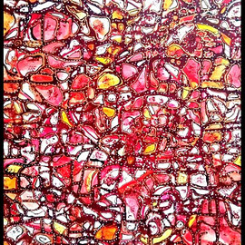 Fragment rouge - 40x40 Vendue