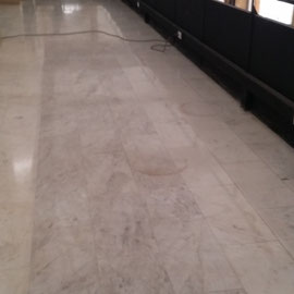 suelo de mármol Estación de Francia Barcelona - pulido por superlux