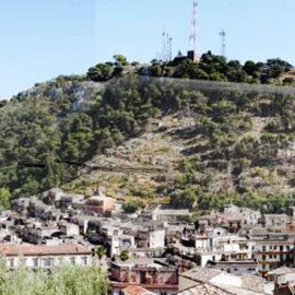 Completamento consolidamento costone roccioso collina Monserrato in Modica - Foto dell'area d'intervento