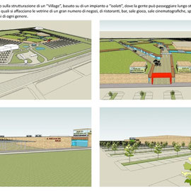 Area Commerciale Integrata in Foggia - Insediamento commerciale - Rendering del concept