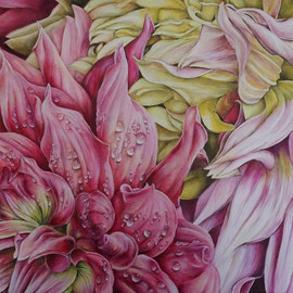 Petals Galore - 100x70x2cm   Acryl auf Leinwand
