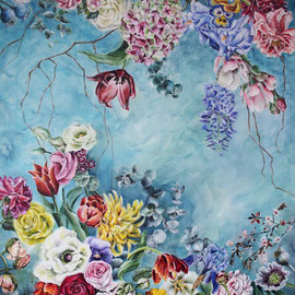Blumenmeer - 100x80x4cm    Acryl auf Leinwand