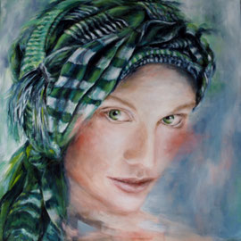 Ungeschminkt - 60x60x4cm   Acryl auf Leinwand