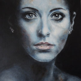 Portrait III - 50x50x4cm   Acryl auf Leinwand