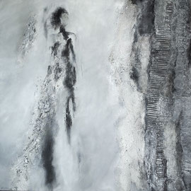 o.T. - 80x80x4cm   Mischtechnik auf Leinwand