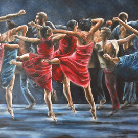 Schwerelos - 100x70x4cm   Acryl auf Leinwand