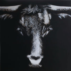 Gustave - 80x80x4cm   Acryl auf Leinwand (die Genehmigung dieses Bild zu malen liegt vor!)