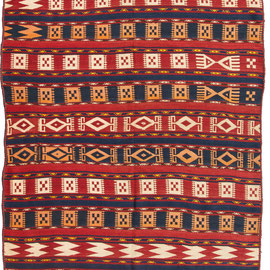 13.  Gadjari Kelim, Usbekisch, um 1900, 231 x 128 cm SOLD