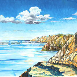 Die Calanques bei Marseille Öl auf Leinwand 80 x 60 cm