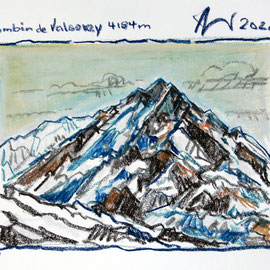 Combin de Valsorey Pastellkreide auf Papier 40 x 30 cm