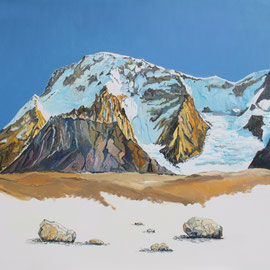 Broad Peak Pakistan 8'051 m / Gasherbrum Gruppe Karakorum Pakistan Öl auf Leinwand 120 x 100 cm (reserviert)