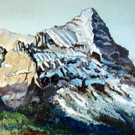 Der Eiger von Nordosten 52 x 42 cm Öl auf Leinwand (verkauft)