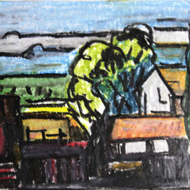Südfrankreich bei Aix en Provence Pastell auf Karton 20 x 15 cm 
