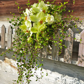 Brautstrauss grüne Orchideen